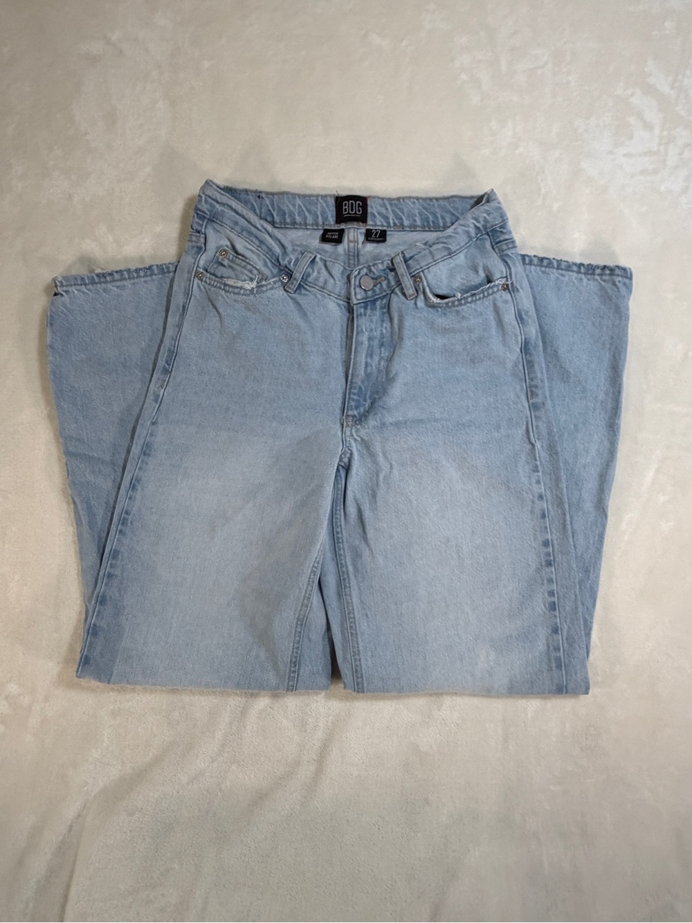 BDG Light Blue Dipped V Flare Denim Jeans - 27